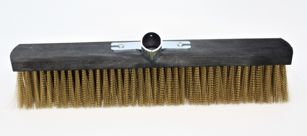 large scratch broom with brass wire placement